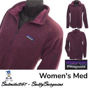 Patagonia Womens M Better Sweater 1/4 Zip Fleece Zippered Sleeve Pocket Medium